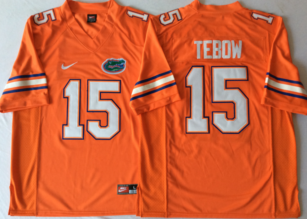 NCAA Men Florida Gators Orange 15 TEBOW